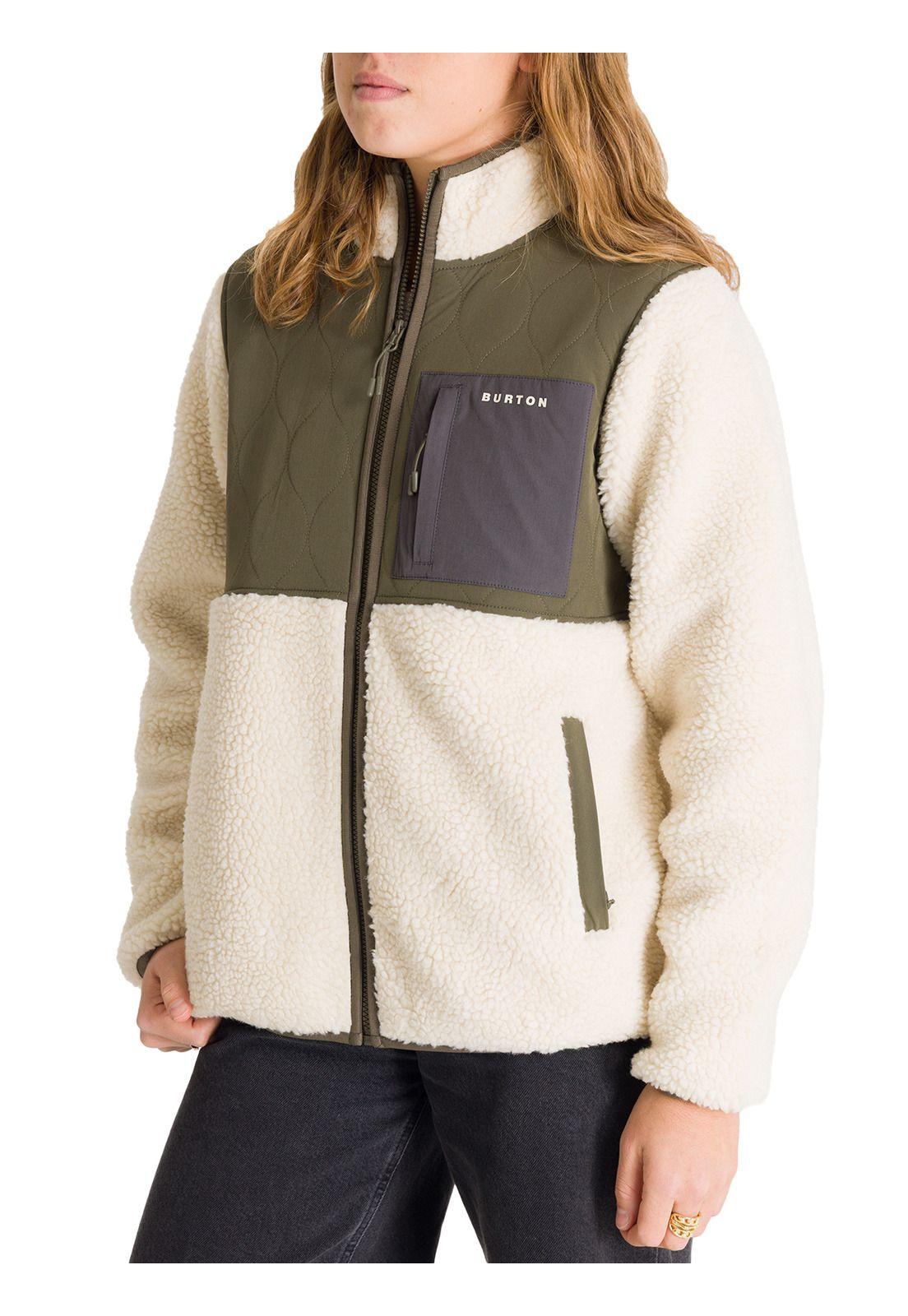 Polar Mujer Sherpa Block Café-1