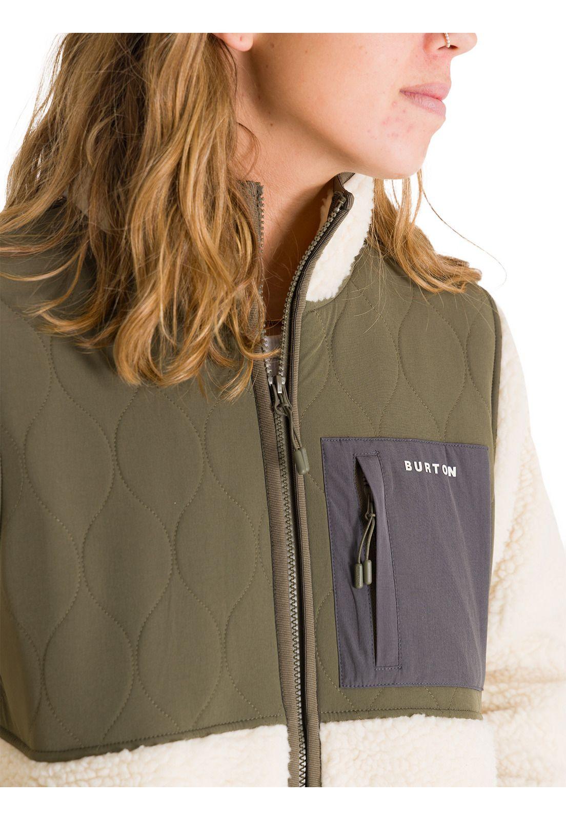 Polar Mujer Sherpa Block Café-4
