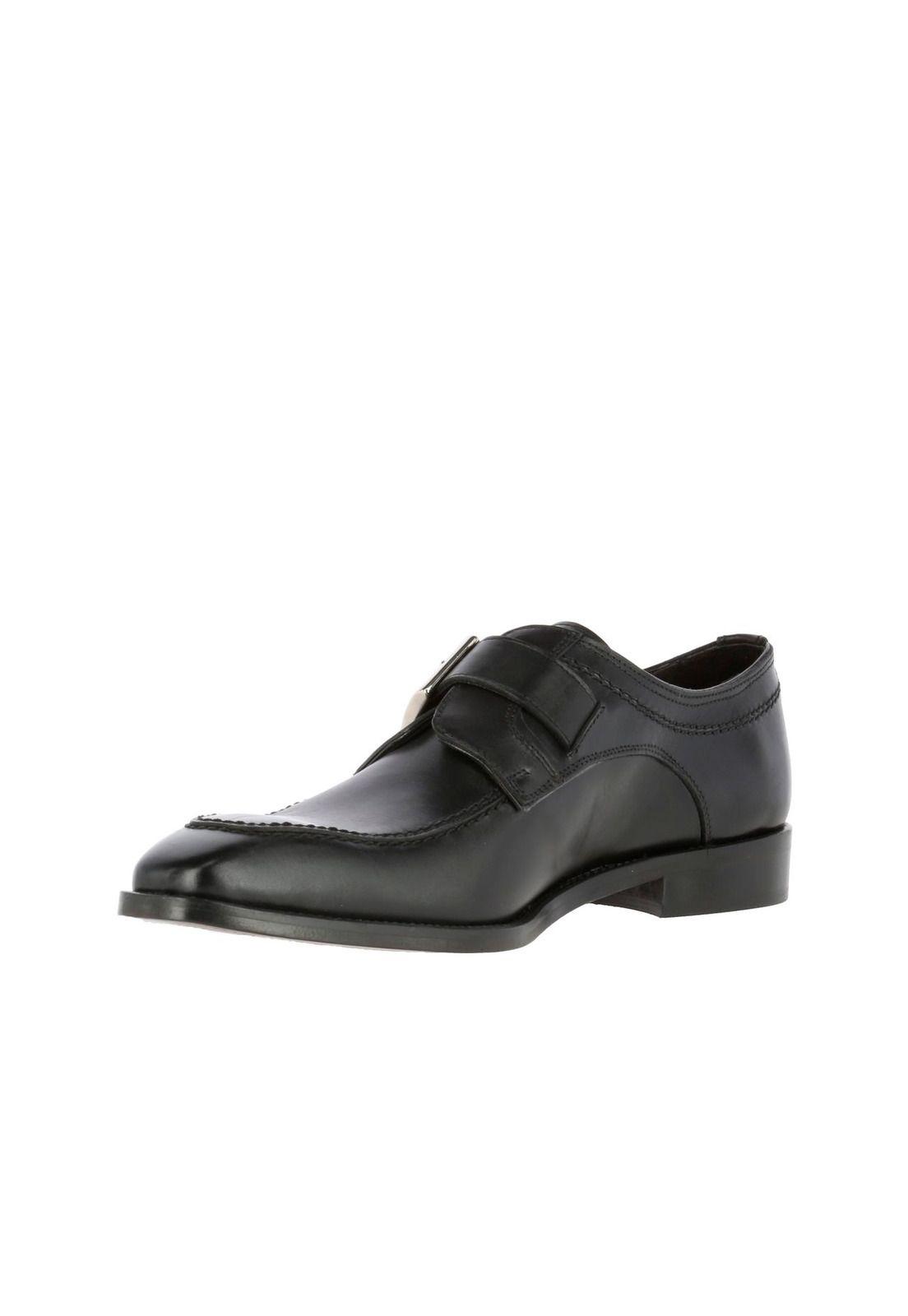 Zapato Cuero Hombre Renzo Negro-1