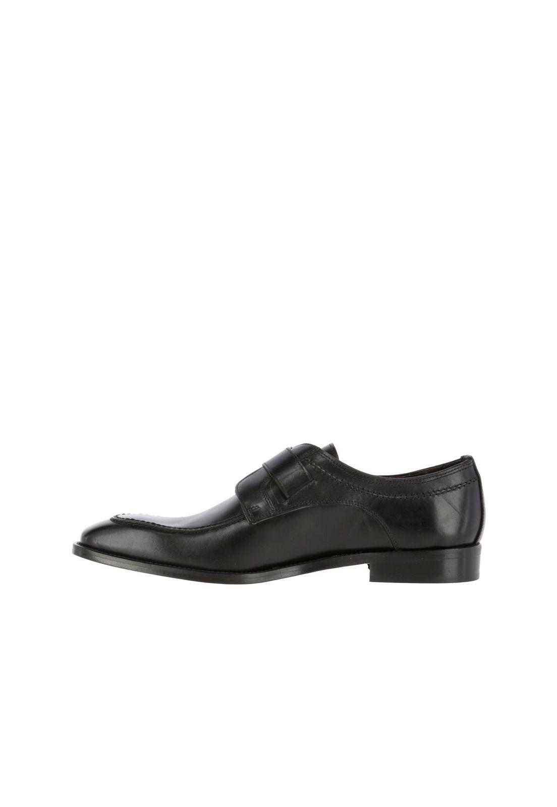 Zapato Cuero Hombre Renzo Negro-3