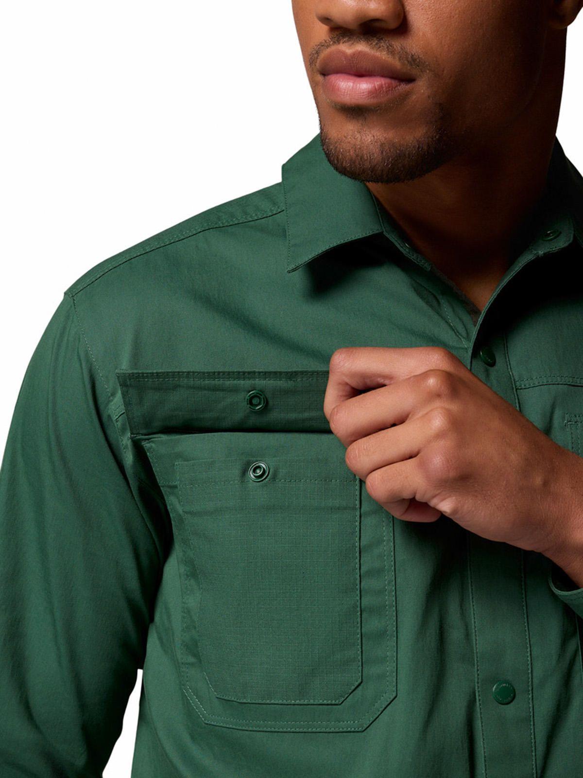 Camisa ML Hombre Landroamer Twill Ls Verde-5