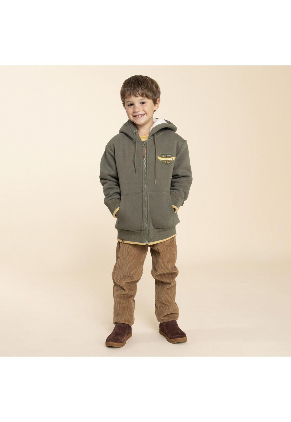 Polerón Niño Logan Oliva-3