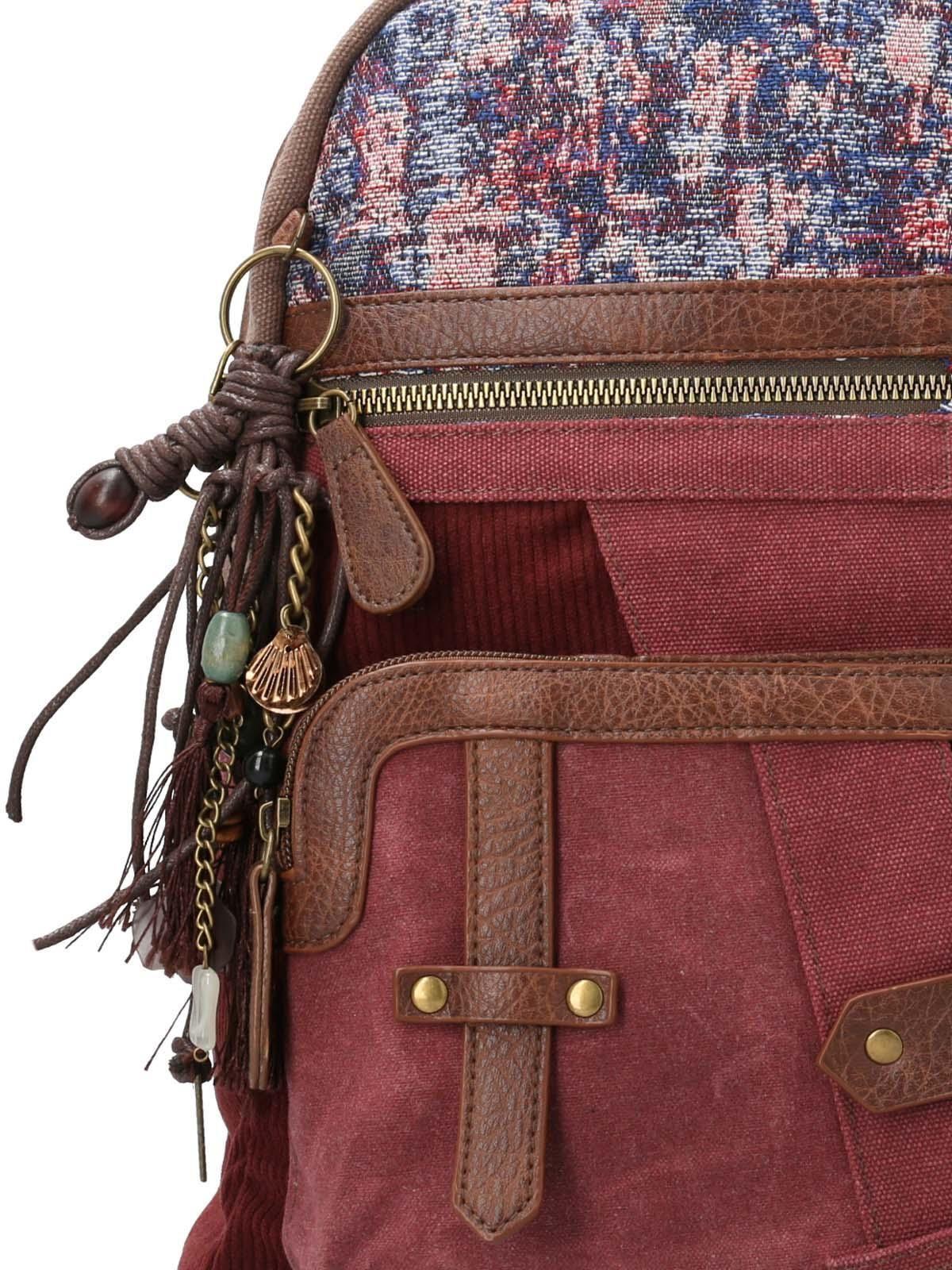 Cartera Textil Mujer Carmina Back Burdeo-2