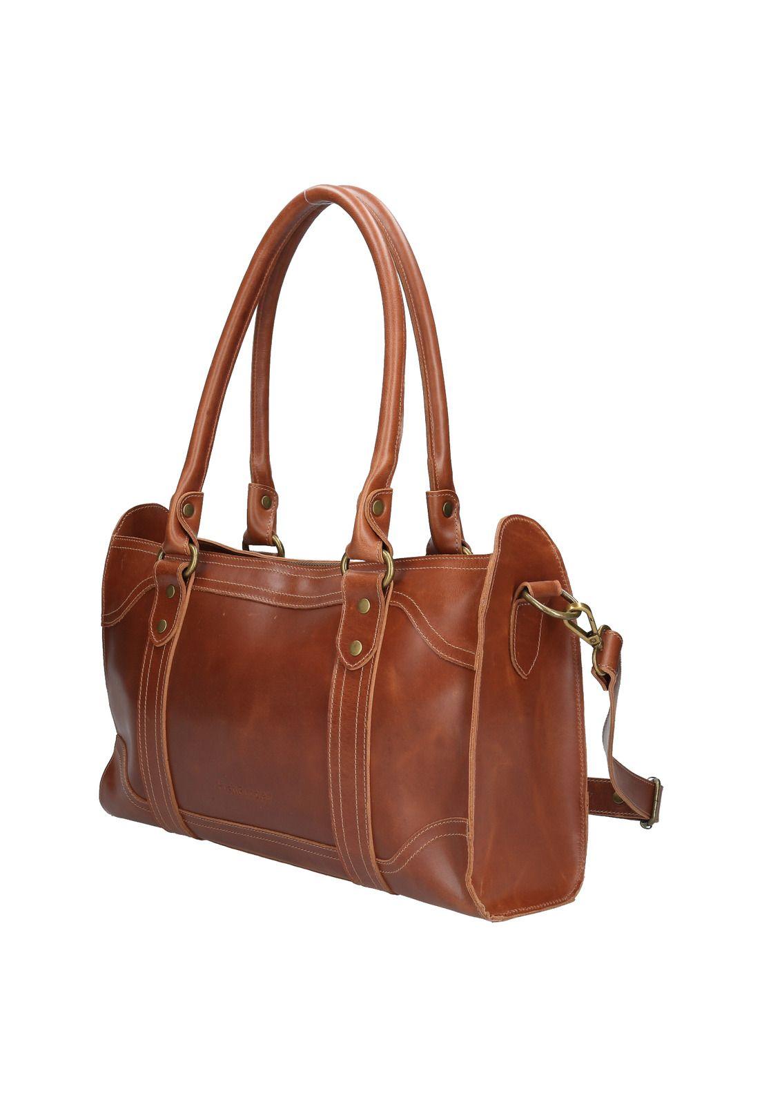 Cartera Mujer Libby Satchel Café-1