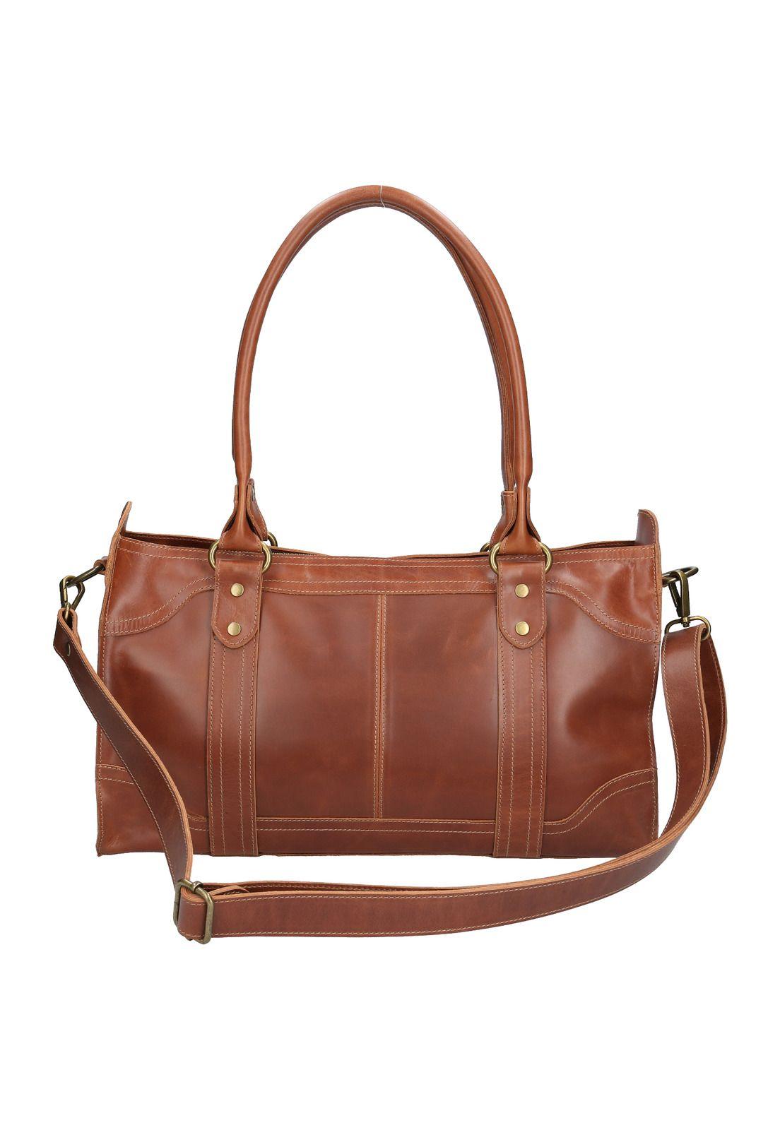 Cartera Mujer Libby Satchel Café-2