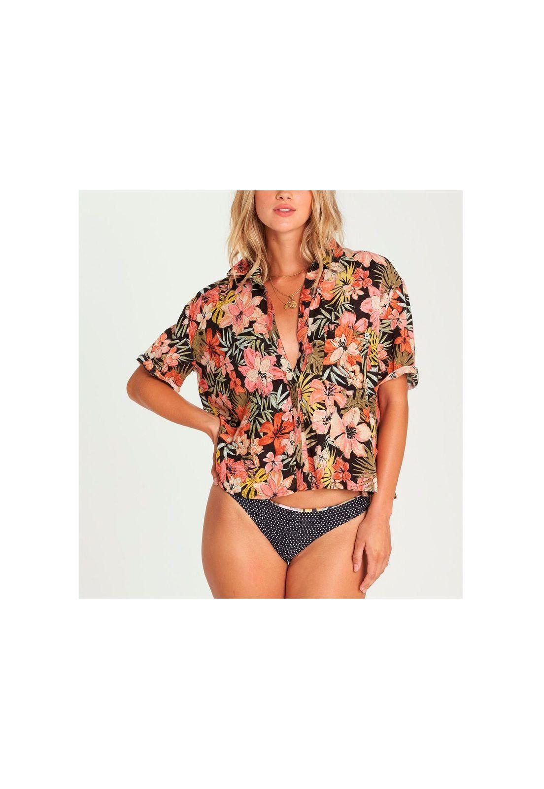 Blusa M/C Mujer Hana Koa Negro-0