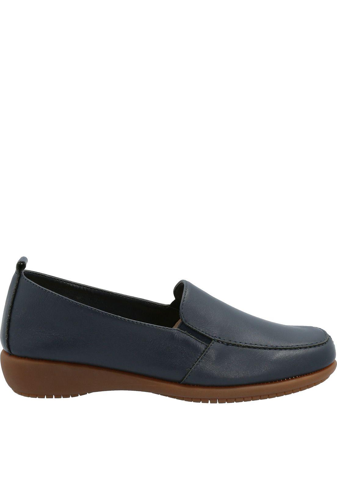 Zapato Cuero Mujer Ginger Azul-1