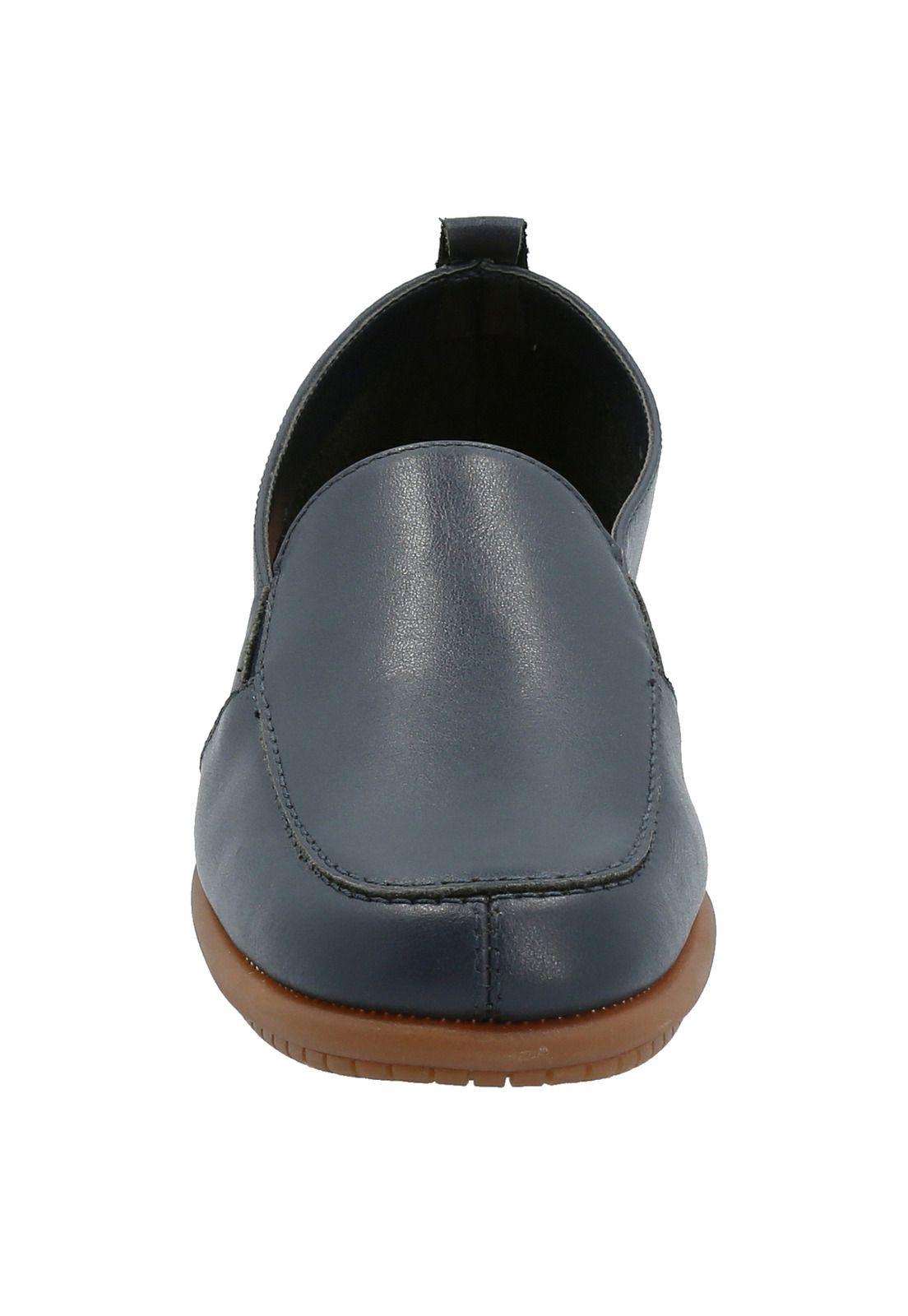 Zapato Cuero Mujer Ginger Azul-2