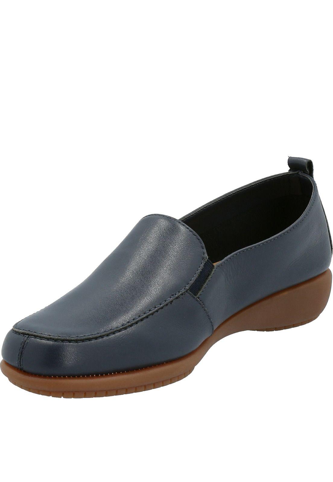 Zapato Cuero Mujer Ginger Azul-3