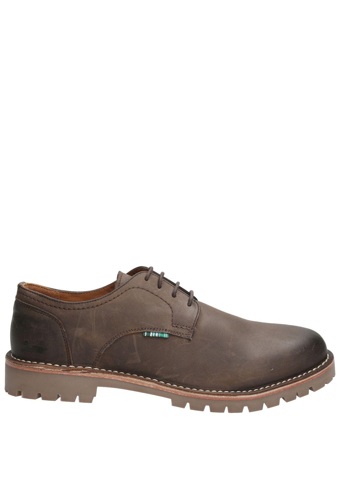 Zapato Cuero Hombre Wells Café-0