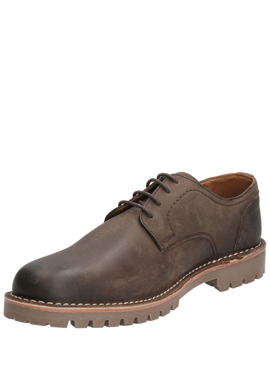 Zapato Cuero Hombre Wells Café-5