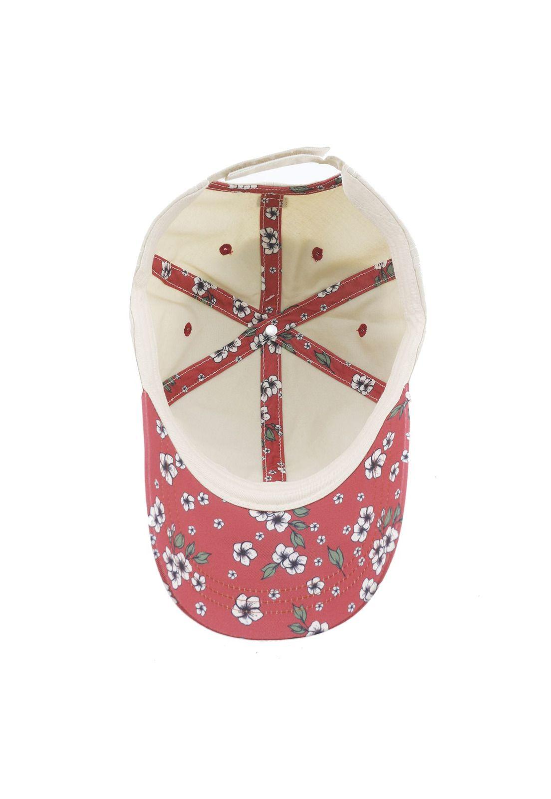 Jockey Mujer Floral Hat Vainilla-2