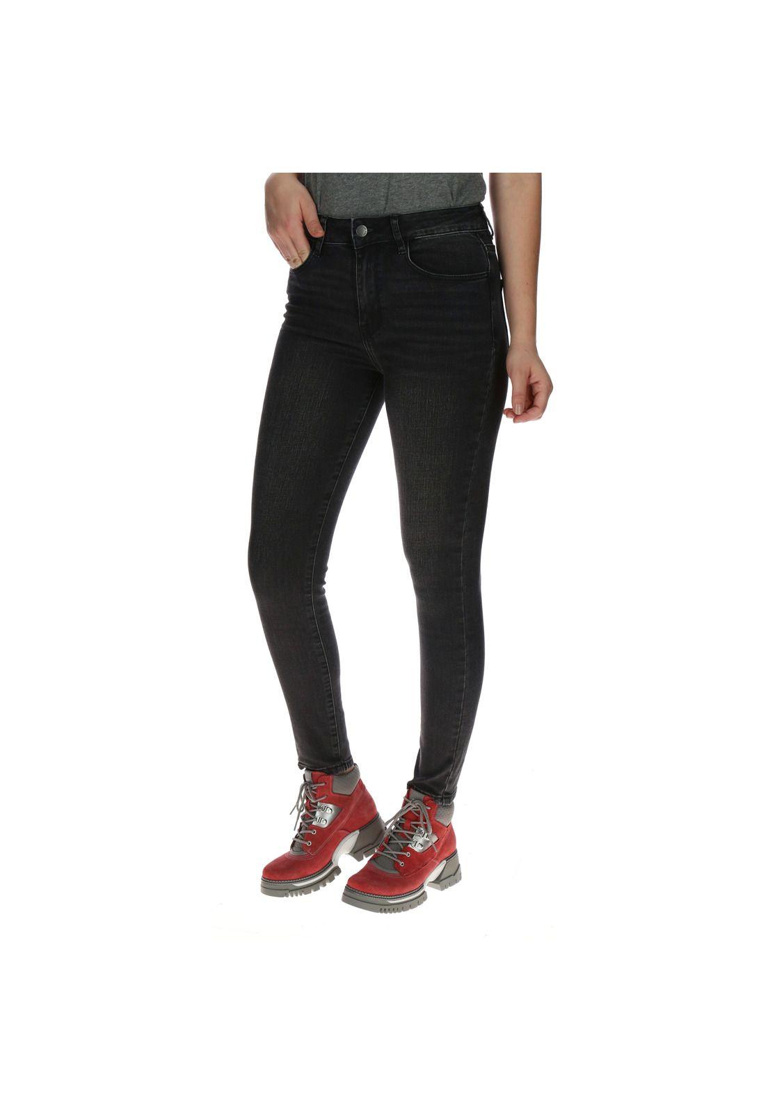 Jeans Mujer Kathryn Skinny Algodón Grafito-1