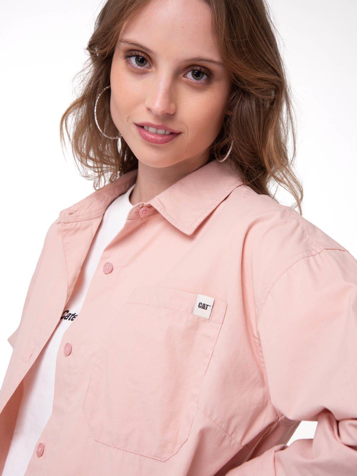 Camisa Manga Larga Mujer Oversized Rosa -3