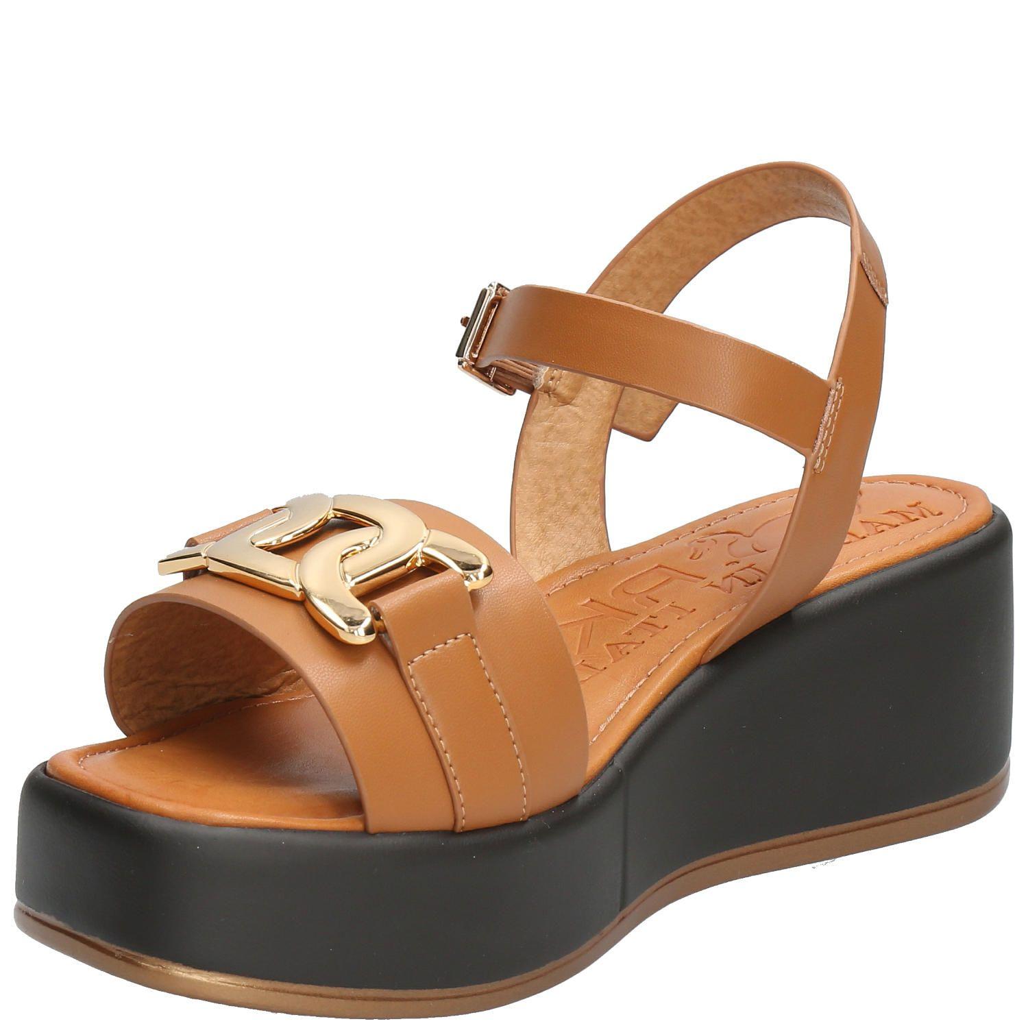 Sandalia Mujer Giuliana Café Claro-5