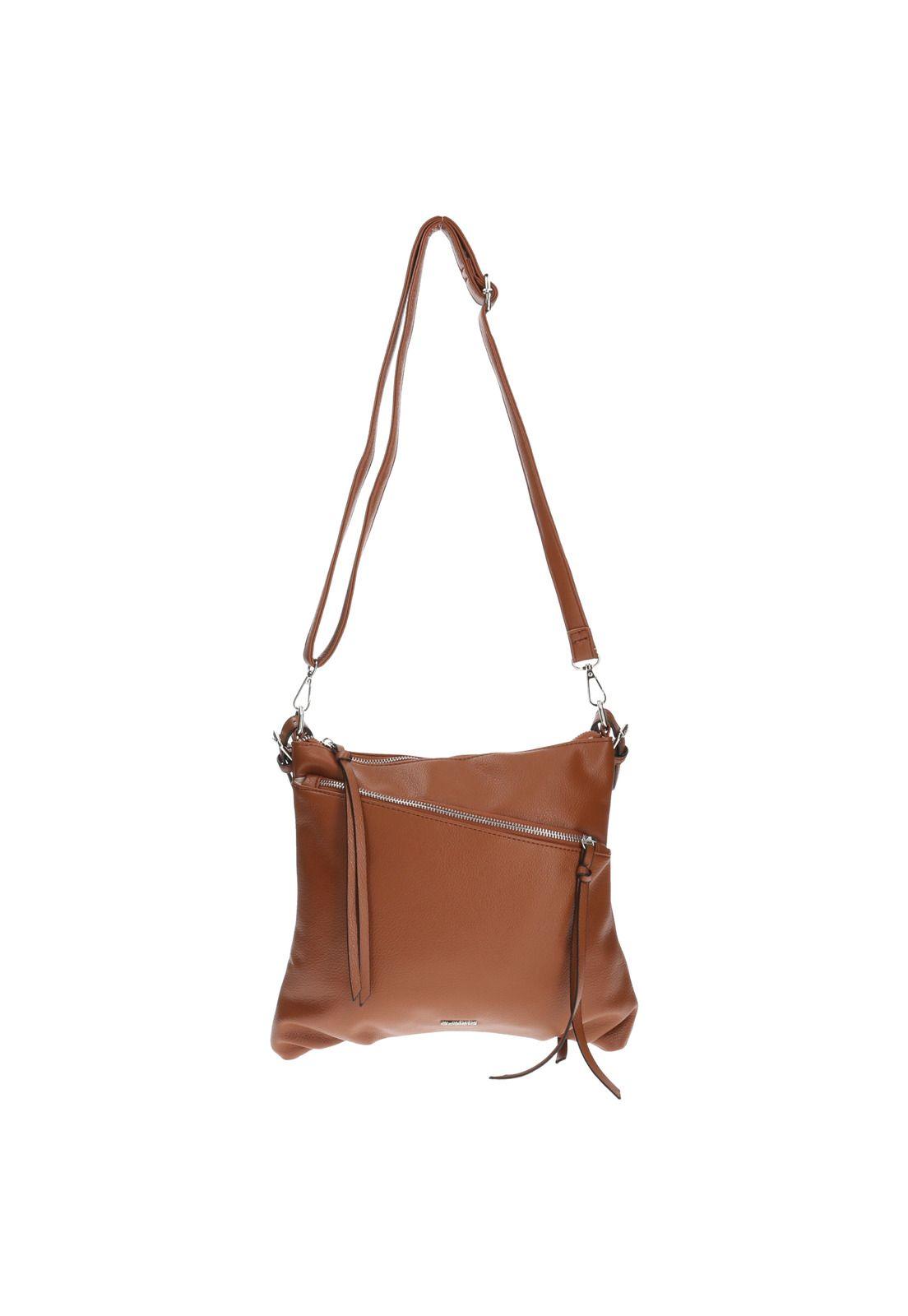 Cartera De Hombro Casual Effie Cross Café Mujer-0