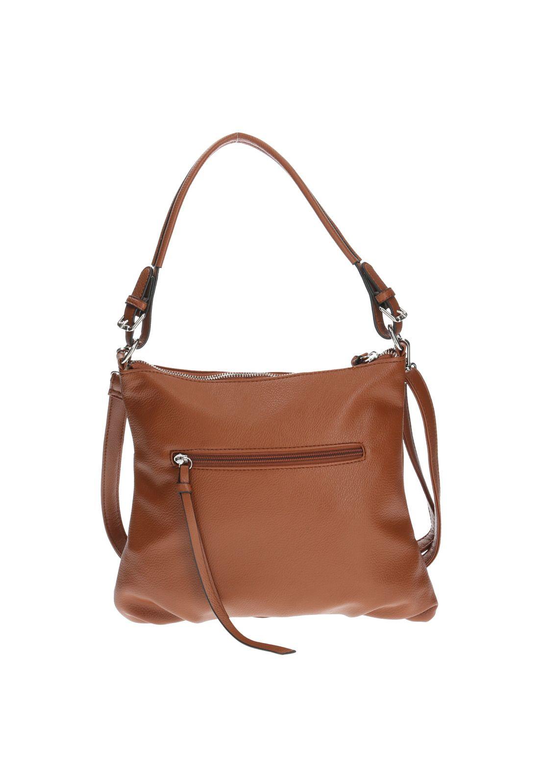 Cartera De Hombro Casual Effie Cross Café Mujer-3