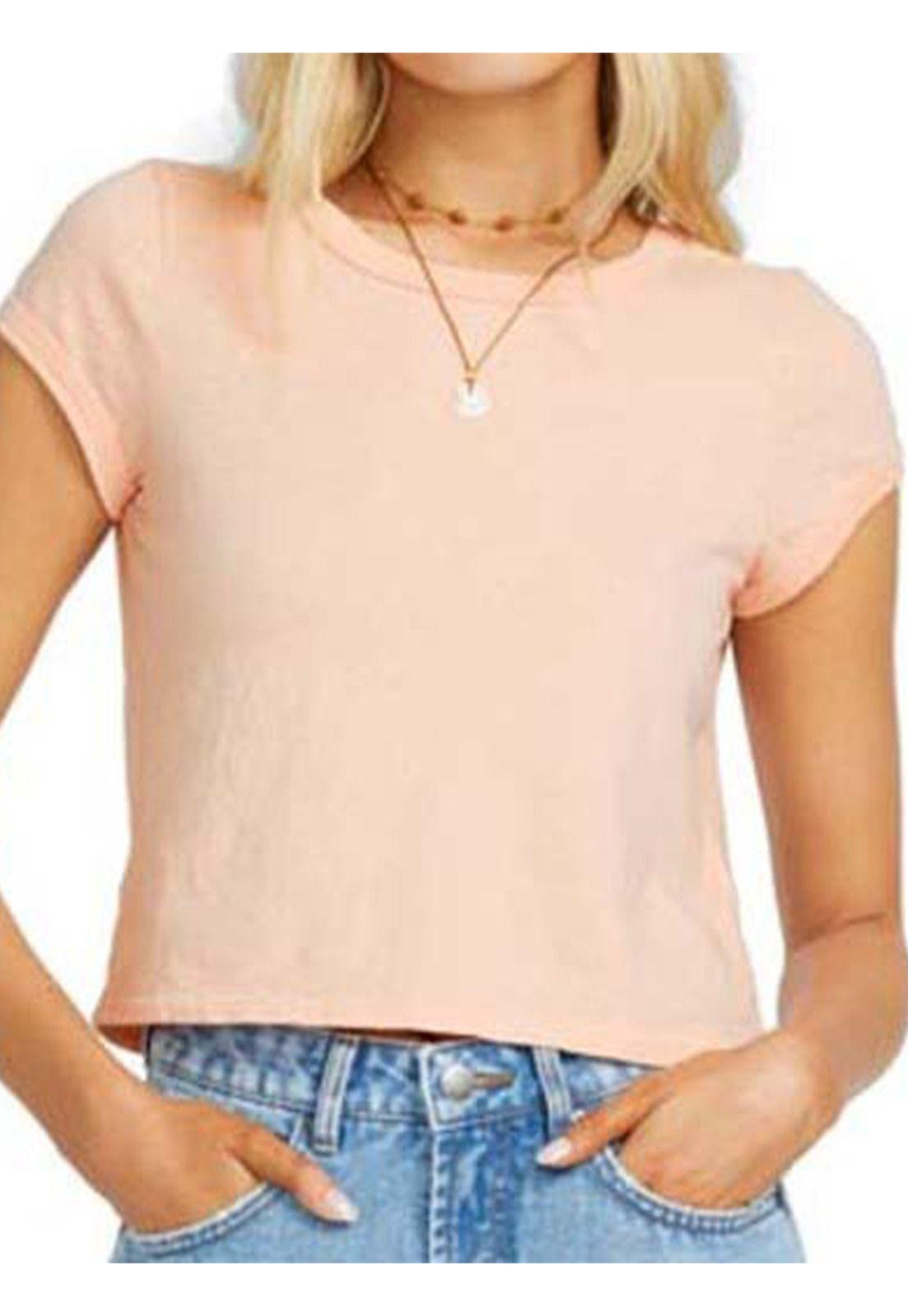 Polera Manga Corta Mujer Daily Peach Billabong-0