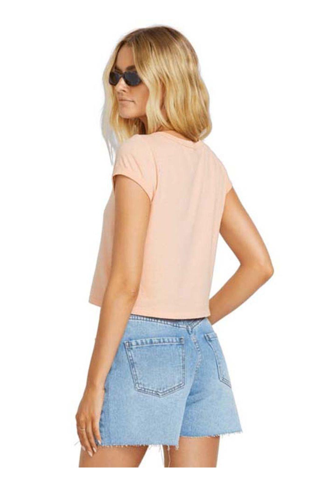 Polera Manga Corta Mujer Daily Peach Billabong-3