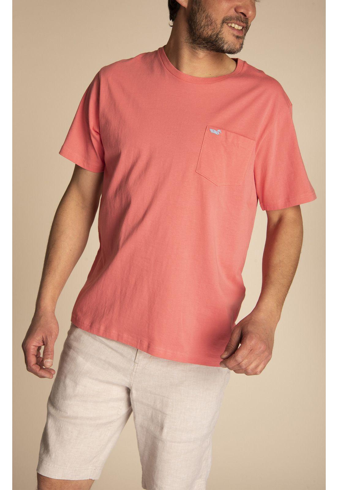 Polera Algodón Orgánico Hombre Nicepocket Rosa-6