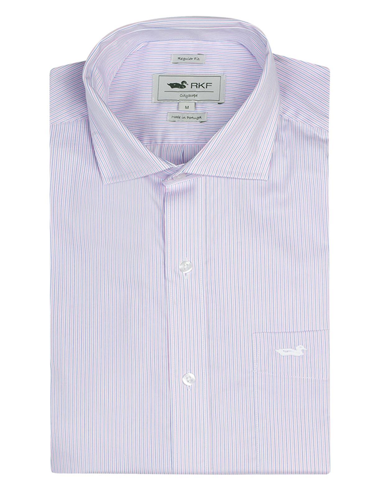 Camisa EasyIron Hombre Cuello Italiano Rosado-0