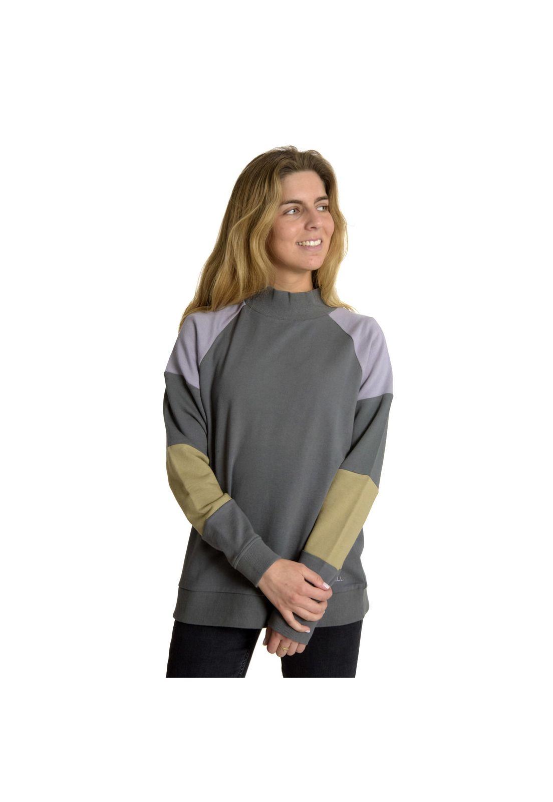 Polerón Mujer Piera Pullover Gris-0