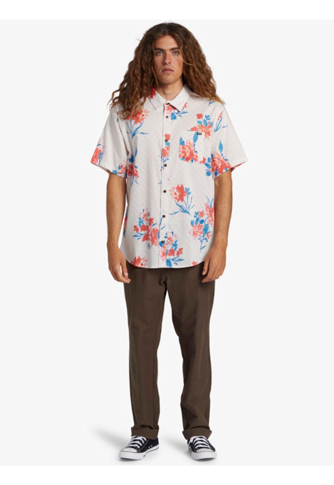 Camisa Hombre Sundays Flower Blanca-1