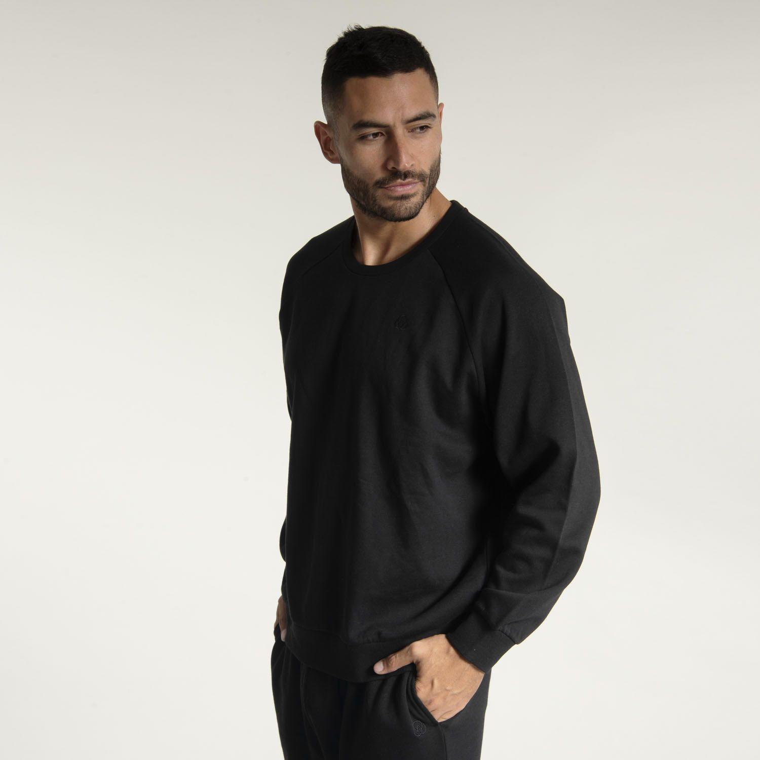 Polerón Hombre Crew Neck Negro-1