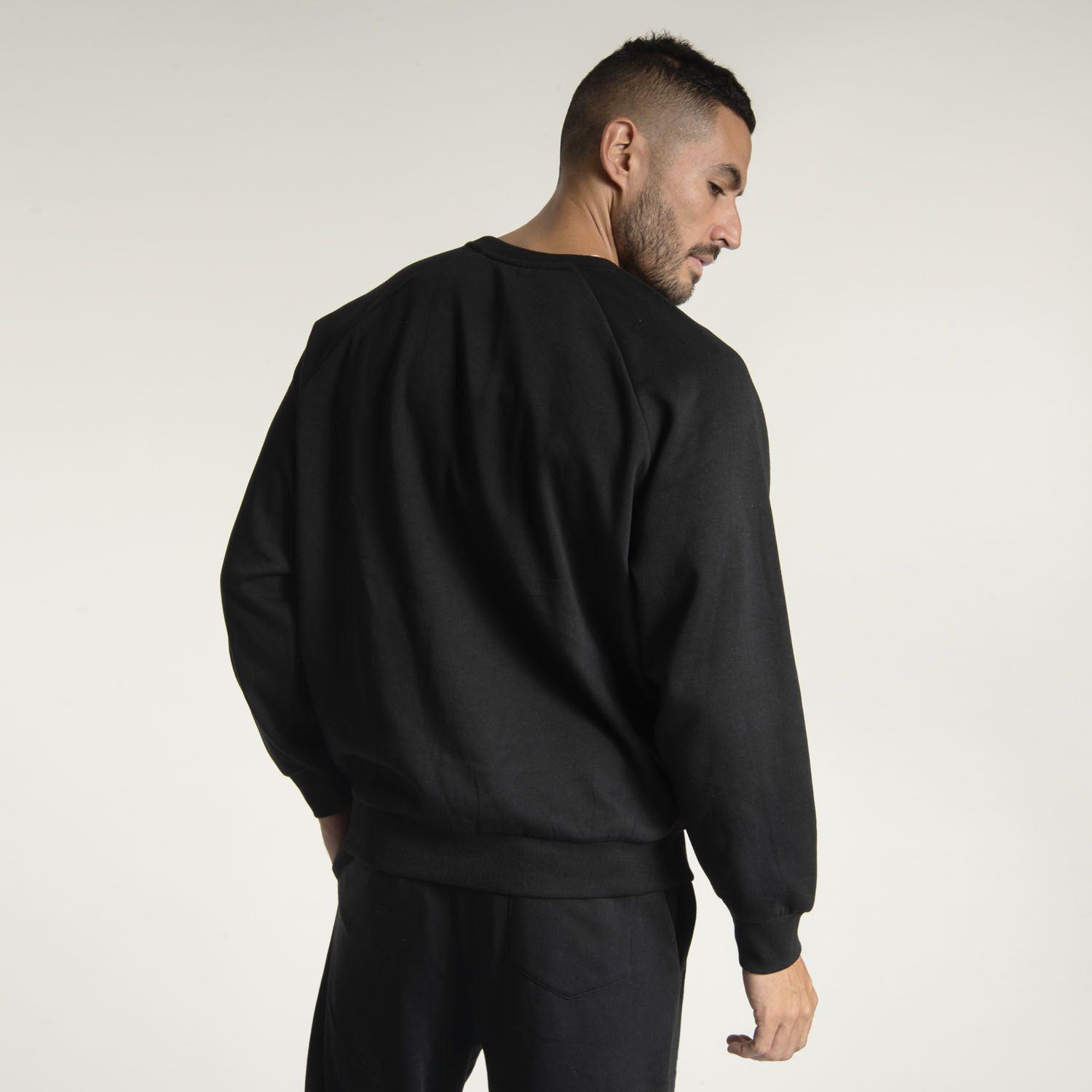 Polerón Hombre Crew Neck Negro-2