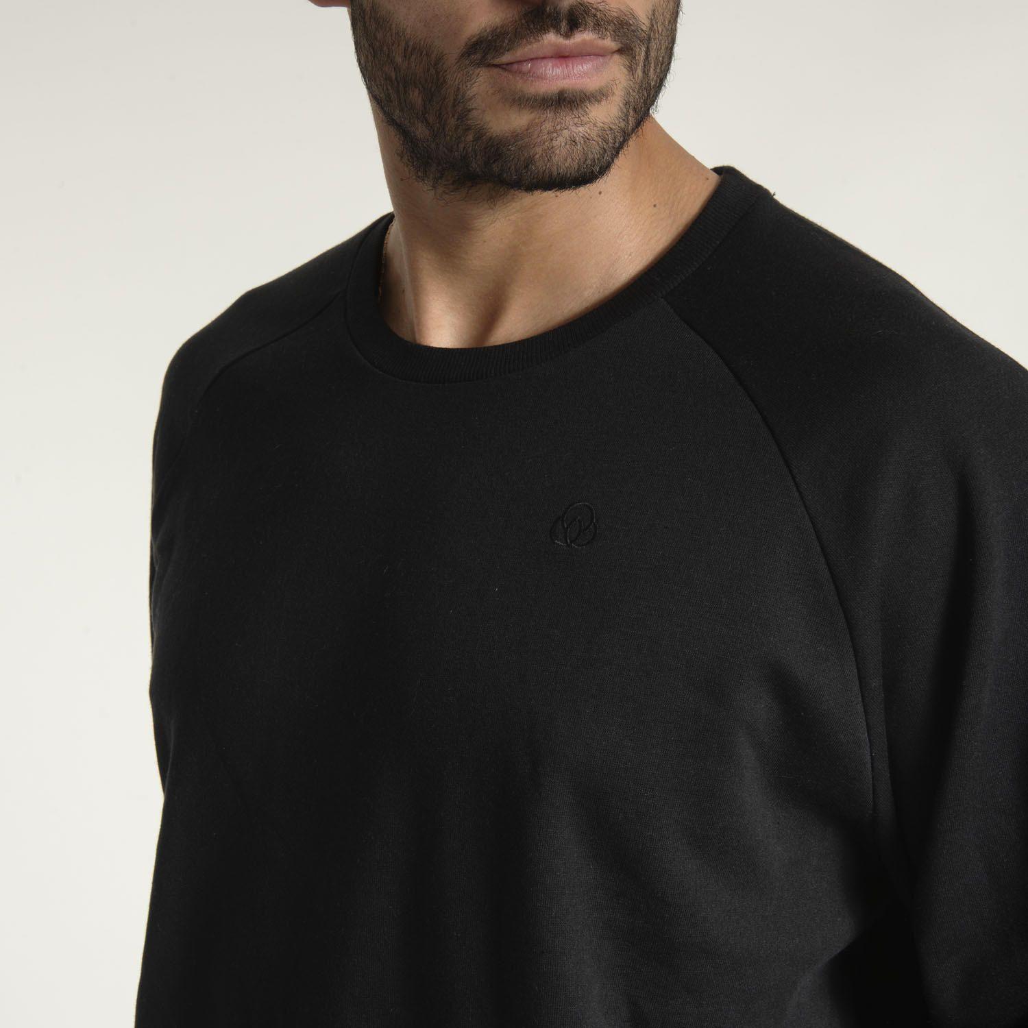 Polerón Hombre Crew Neck Negro-3