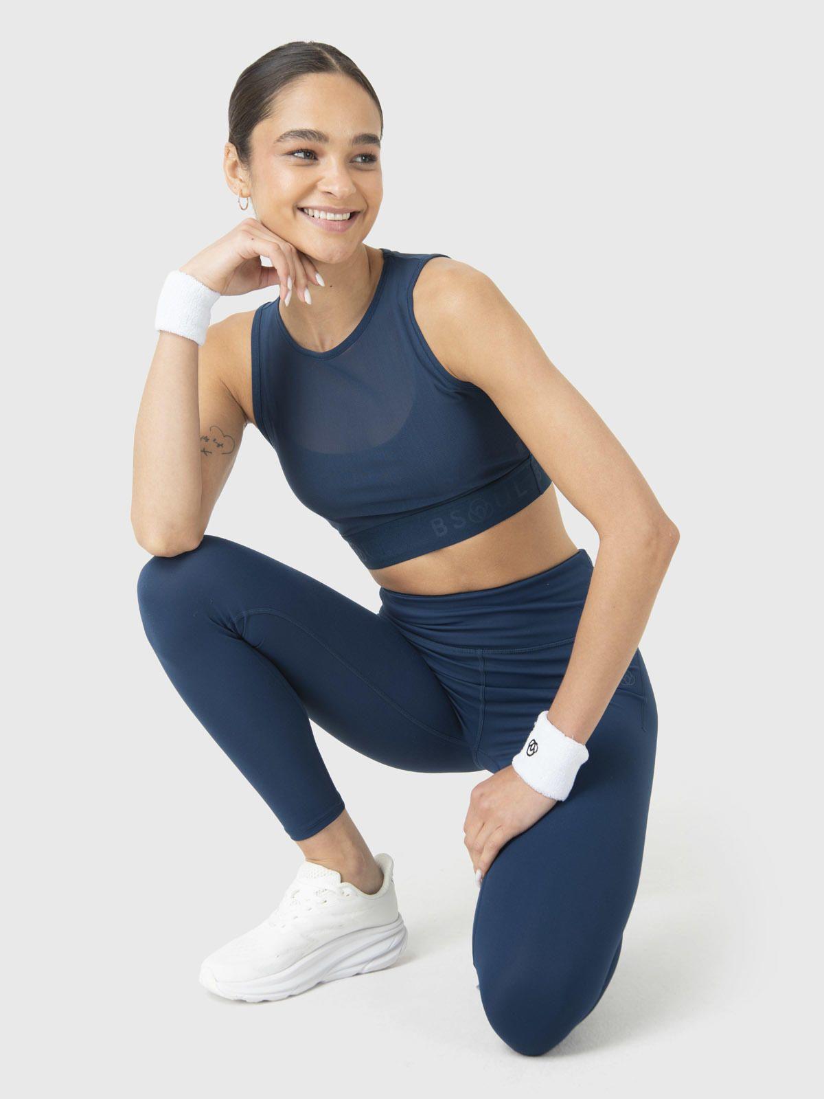 Peto Deportivo Mujer Cropped Vest Azul-0