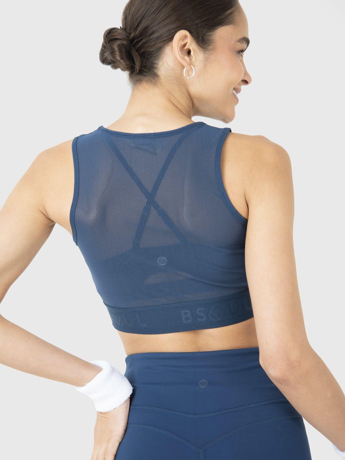 Peto Deportivo Mujer Cropped Vest Azul-3