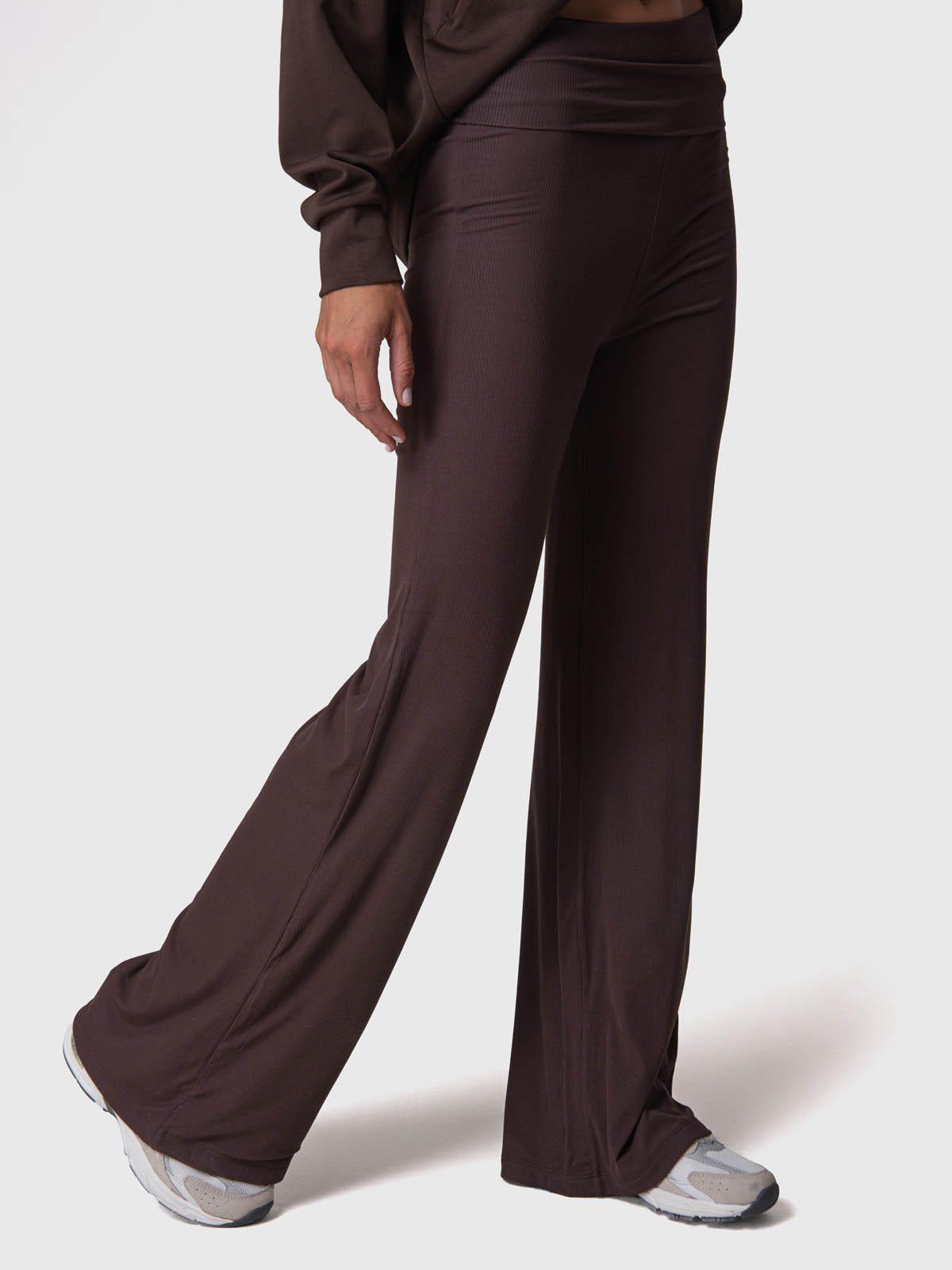 Pantalón Modal Rib Café Oscuro-0