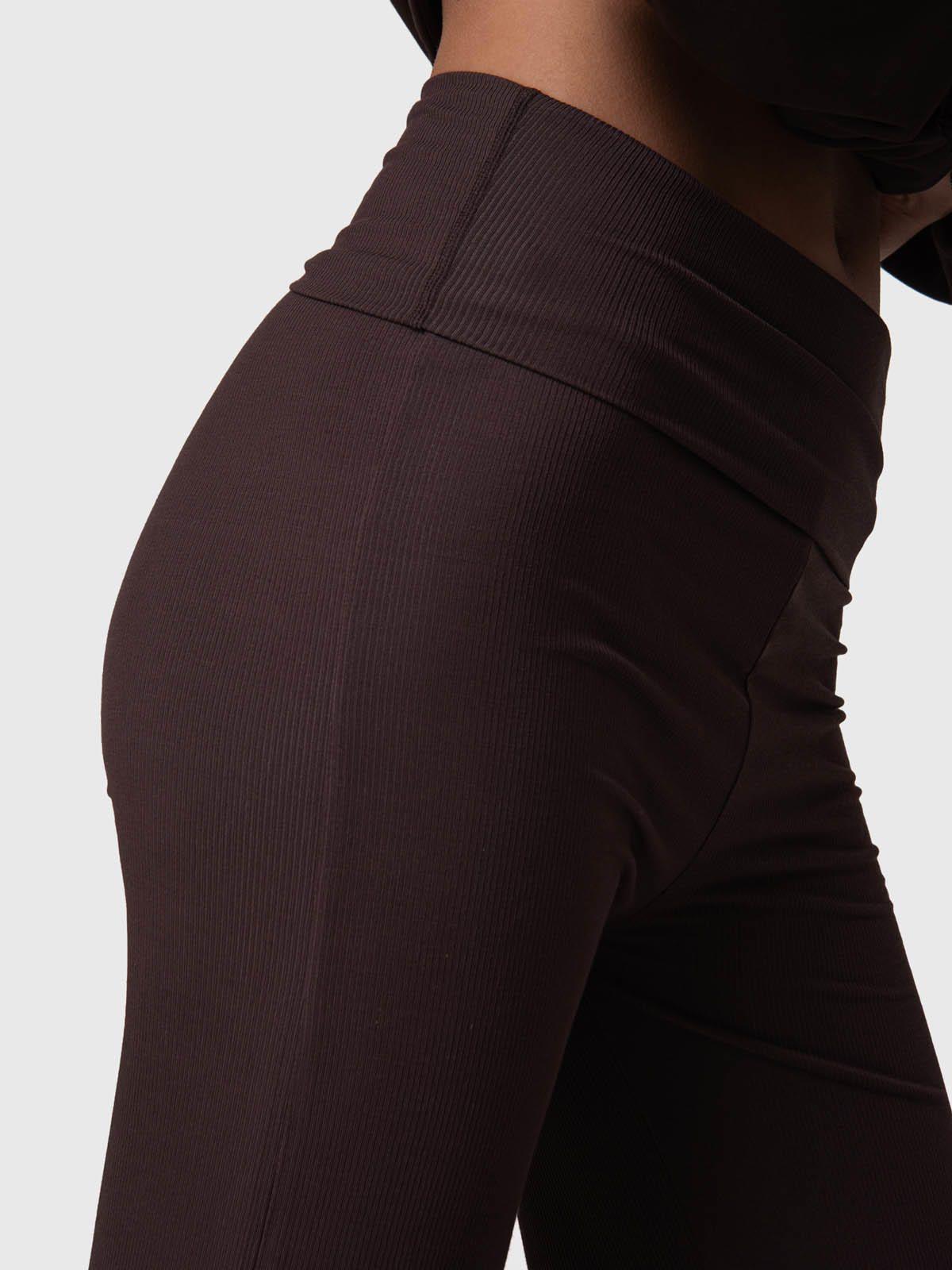 Pantalón Modal Rib Café Oscuro-3