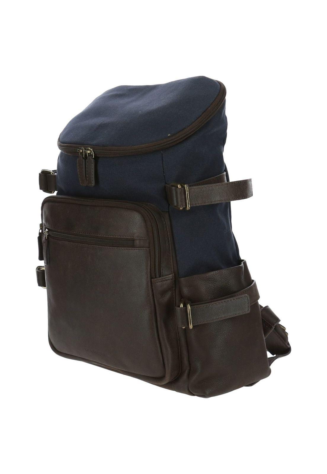 Mochila Canvas Encerado Y Cuero Wx Leiria Back-1