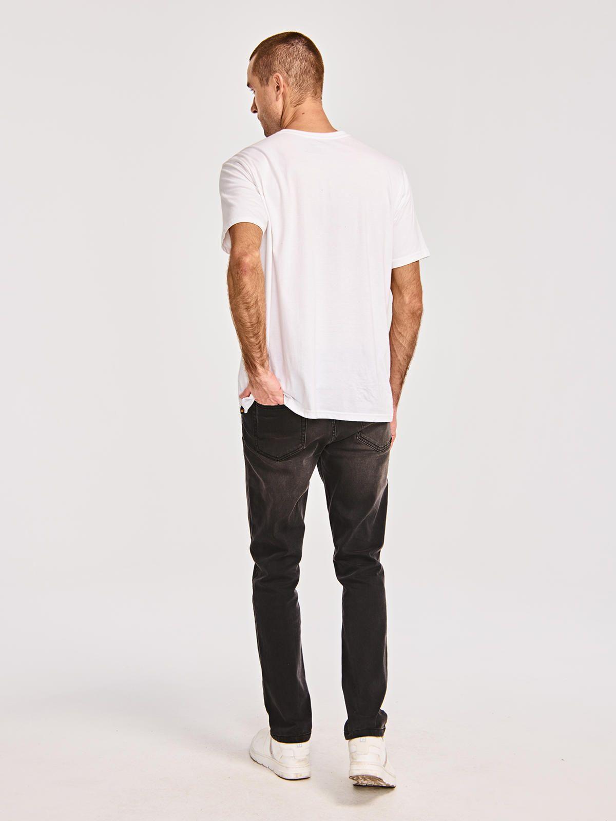 Polera Manga Corta Hombre Cat Logo Tee Blanco-1