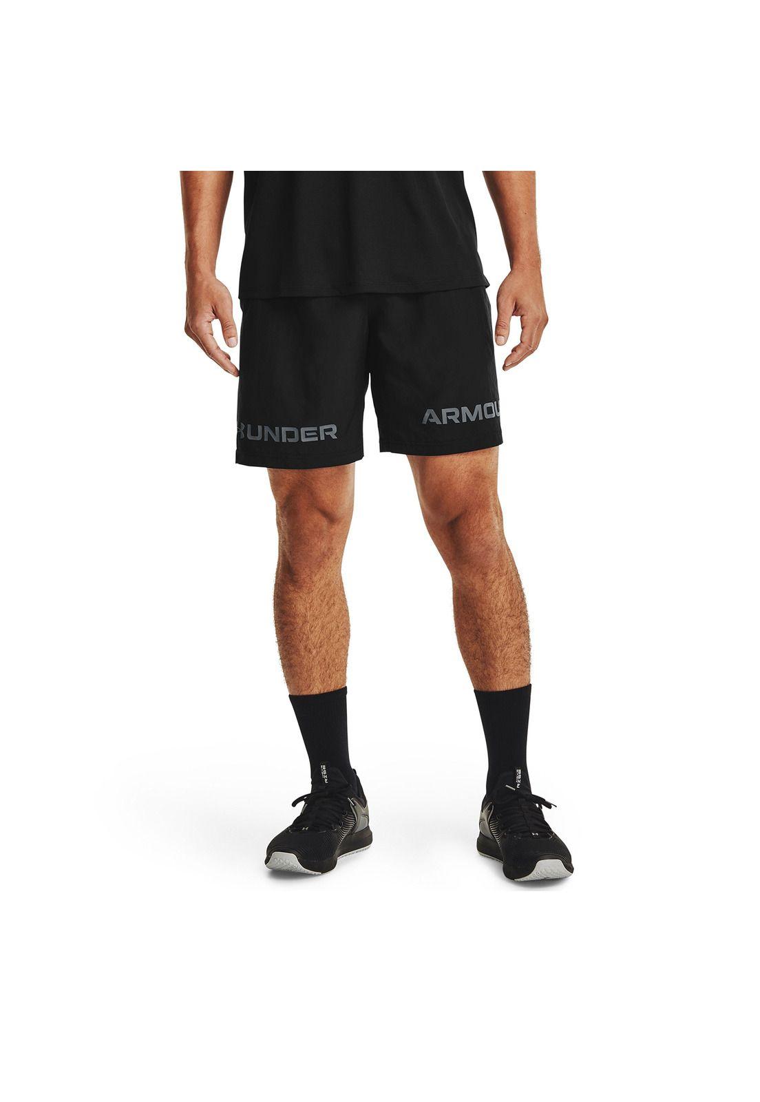 Short Hombre Ua Woven Graphic Wm Negro-2