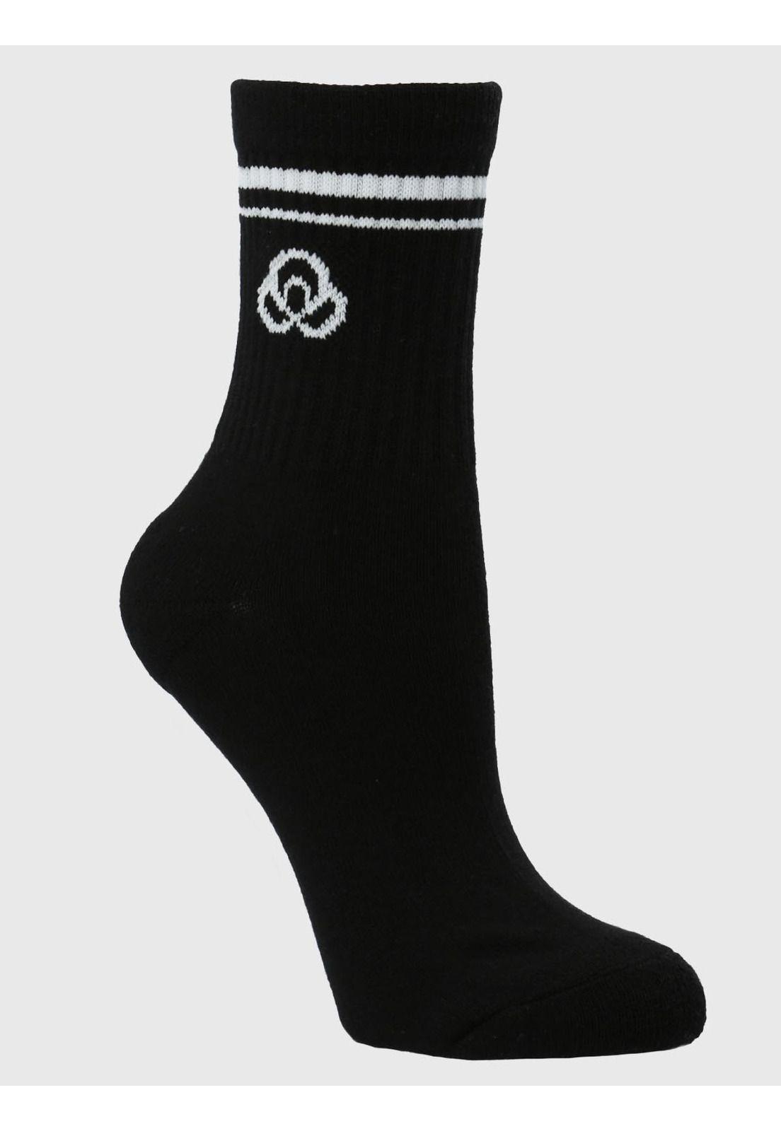 Pack 2 Calcetines Mujer Quarter Negro-3