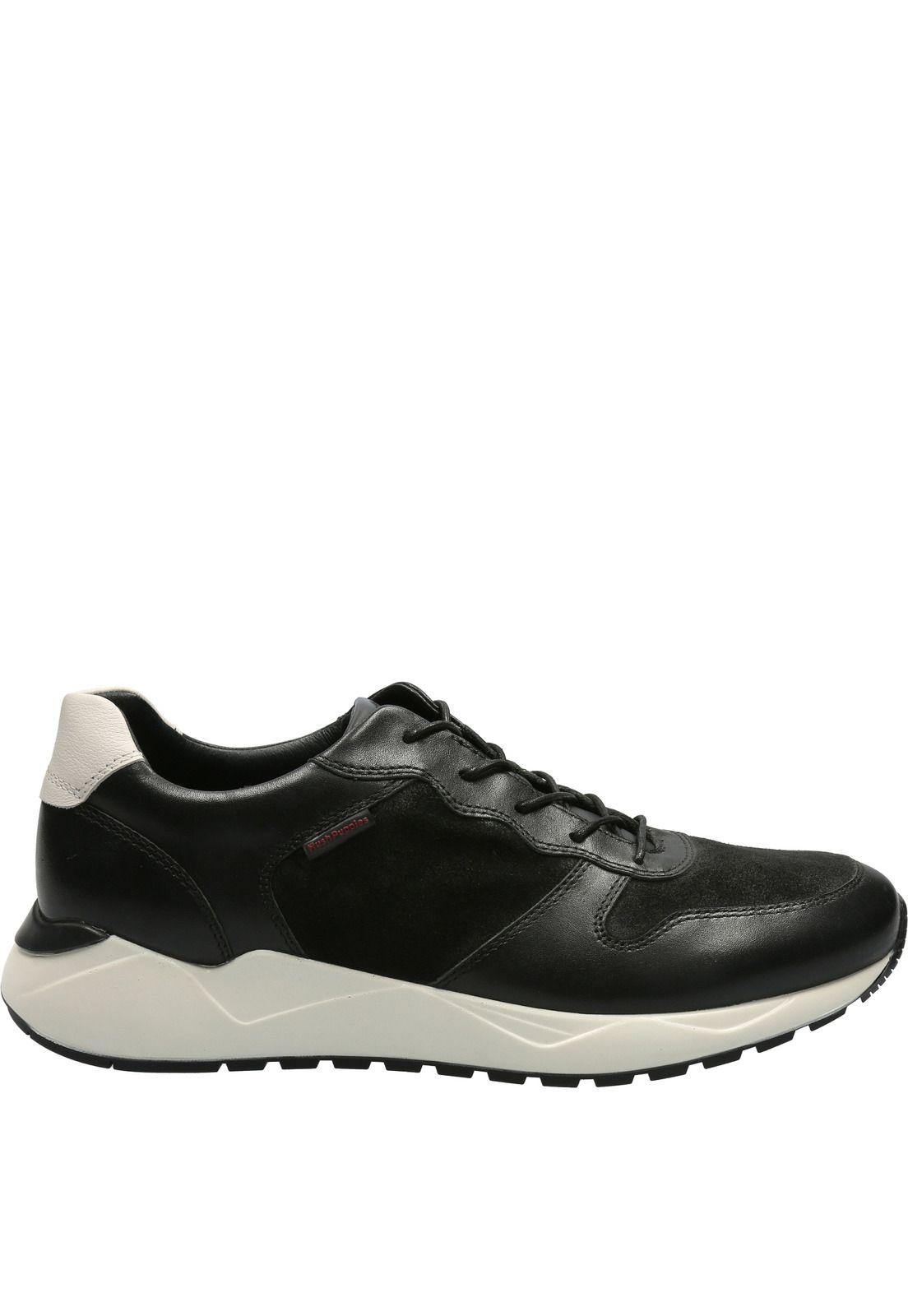 Zapatilla Cuero Hombre Suez Negro-1