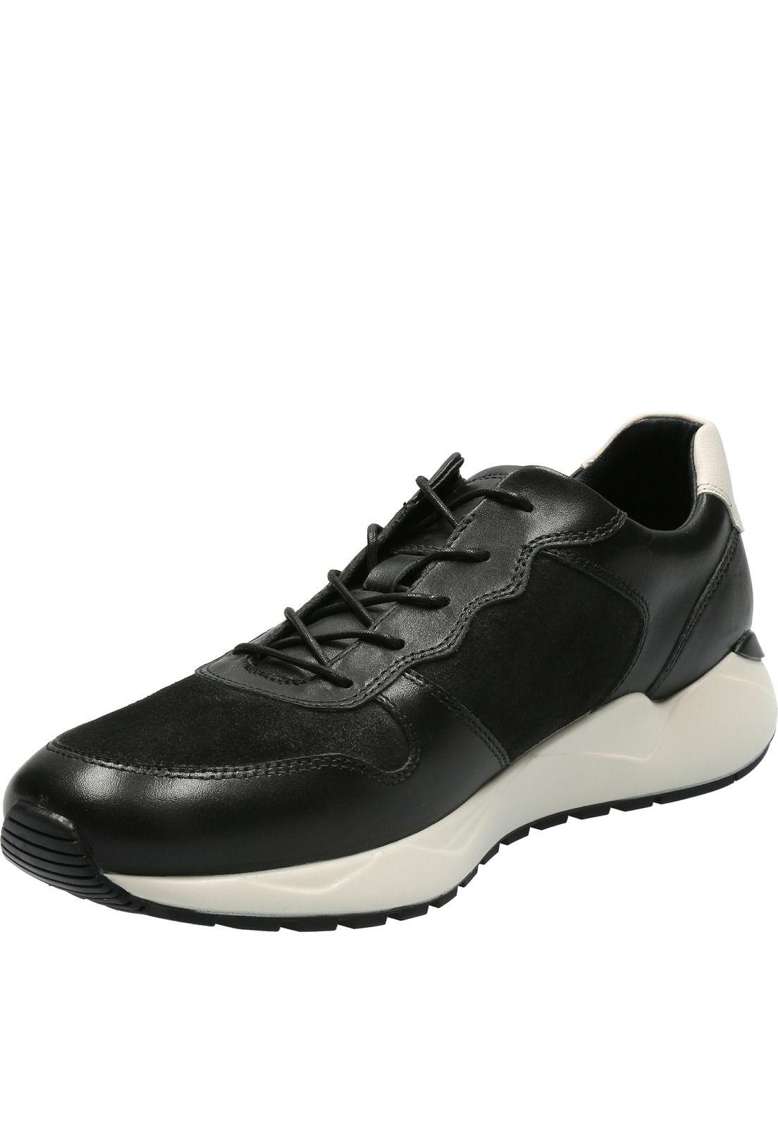Zapatilla Cuero Hombre Suez Negro-3