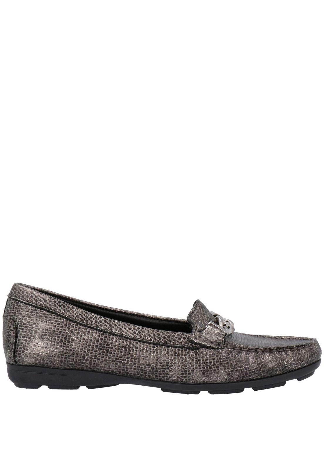 Mocasin Mujer Cuero Pola Plateado-1