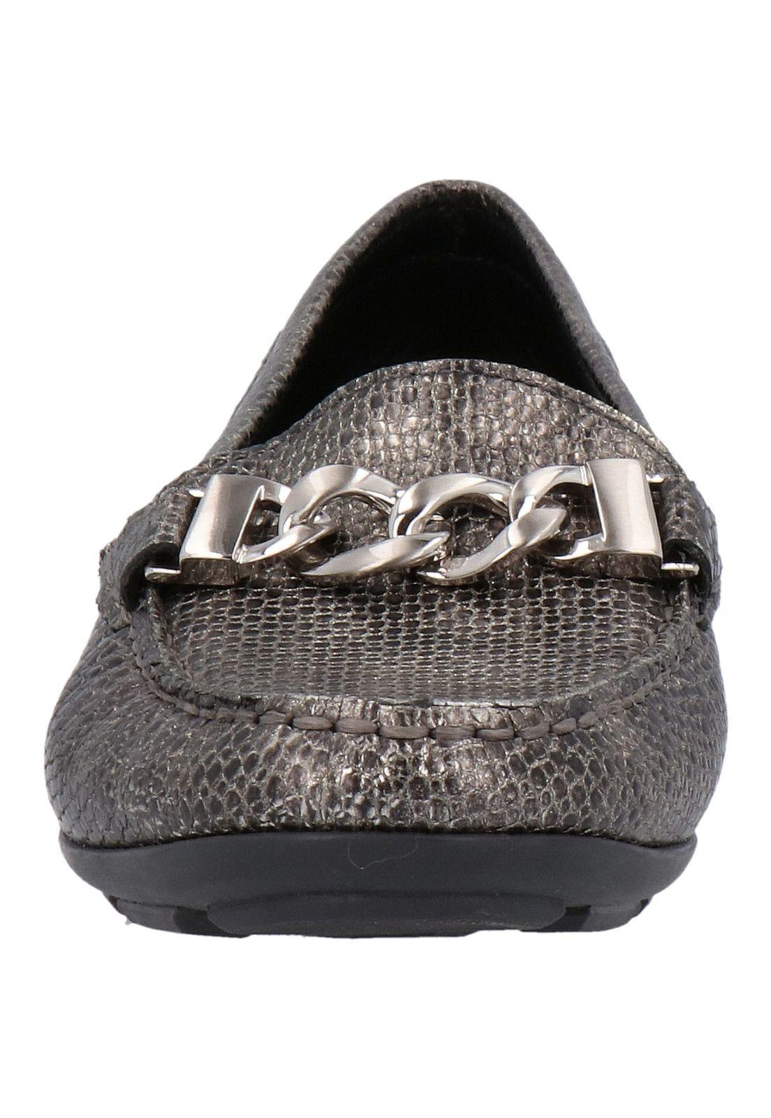 Mocasin Mujer Cuero Pola Plateado-2