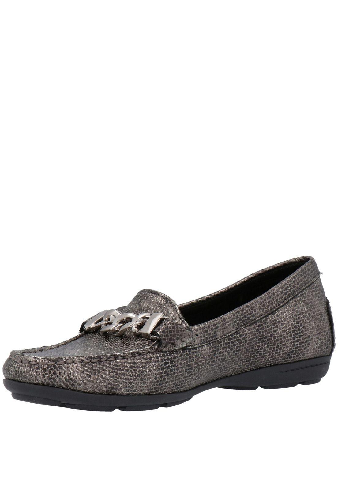 Mocasin Mujer Cuero Pola Plateado-3