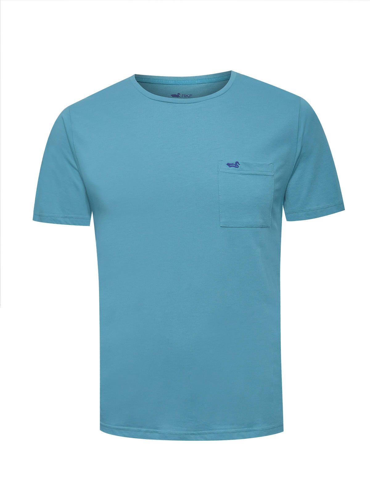 Polera Algodón Hombre Essentpoc Azul-0