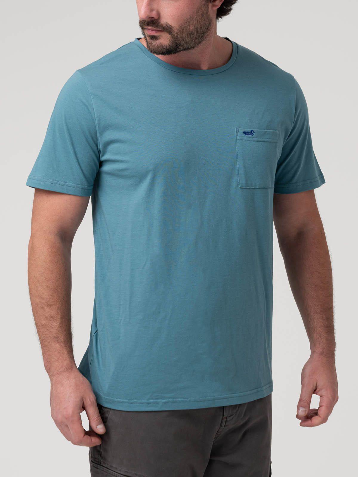 Polera Algodón Hombre Essentpoc Azul-4