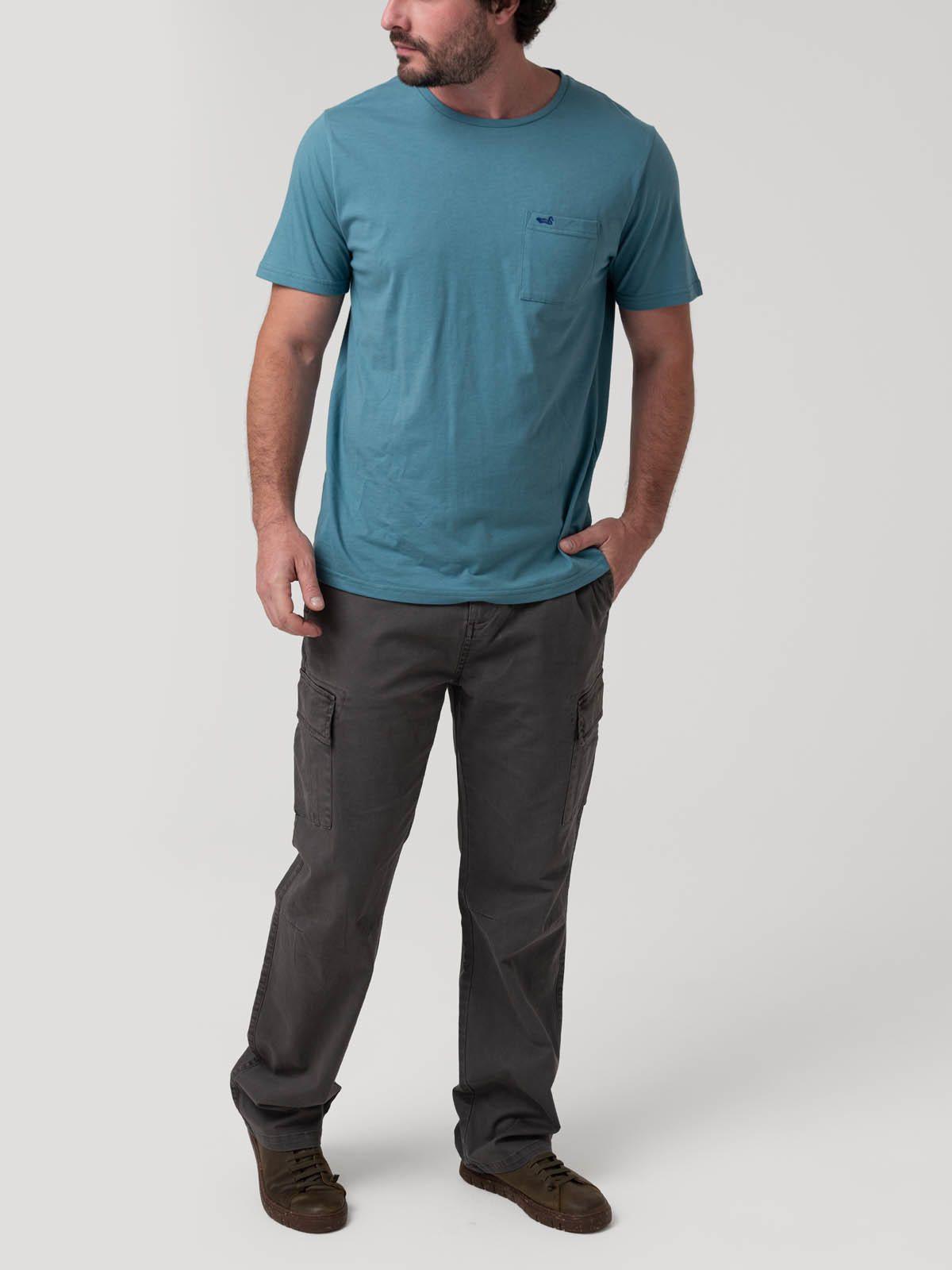 Polera Algodón Hombre Essentpoc Azul-7