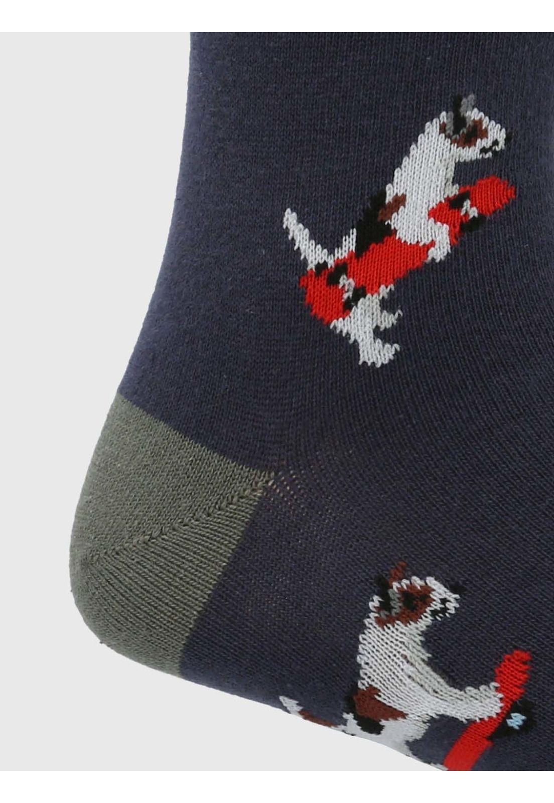 Calcetín Algodón Hombre C Cuff Skatedog Azul-1