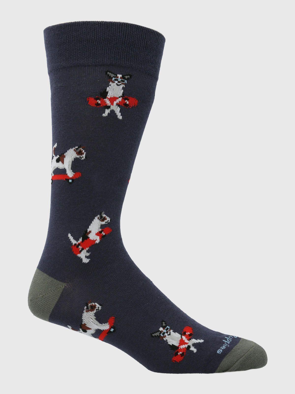 Calcetín Algodón Hombre C Cuff Skatedog Azul-0