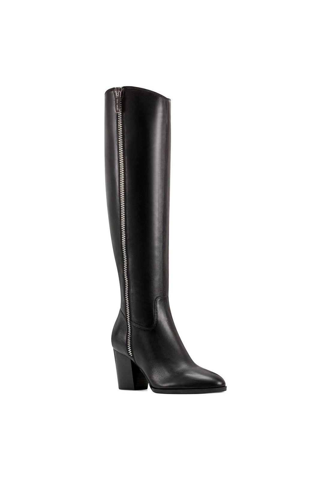 Bota Cuero Natty Negro Mujer-0