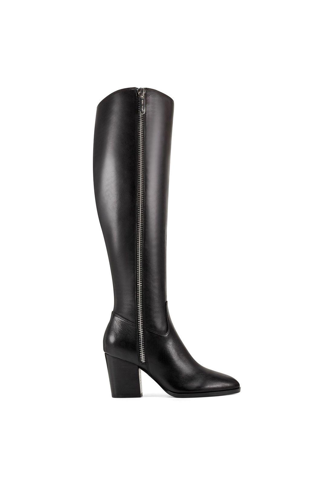 Bota Cuero Natty Negro Mujer-1
